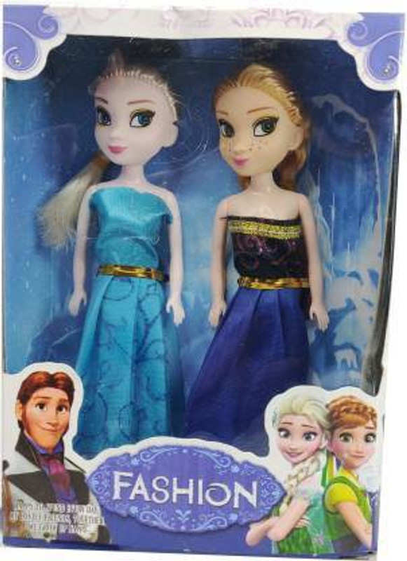 FLYmart High Quality Superfine Elsa and Anna Doll Set | Elsa And Anna Frozen Character Dolls | Best Doll Set for Kids | best frozen doll(Multicolor)