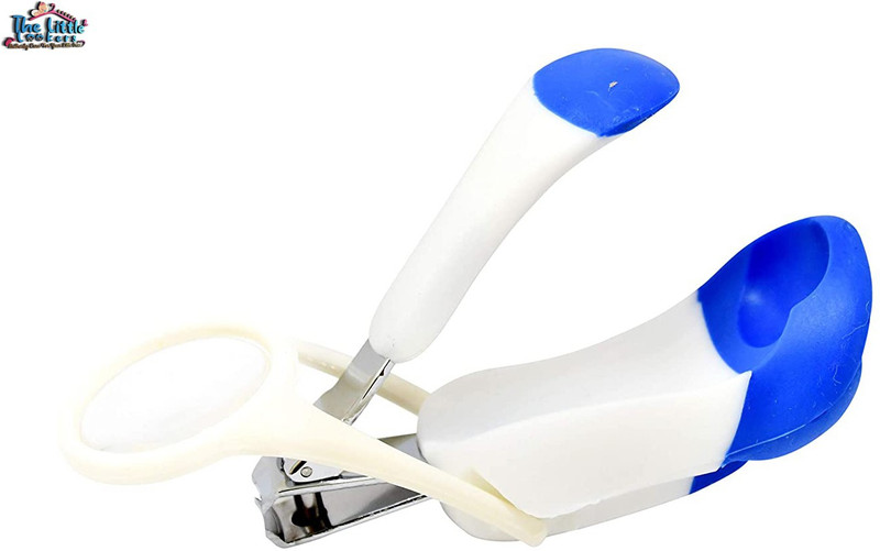 The Little Lookers Baby Safety Nail Scissor/Clipper/Manicure/Pedicure/Baby Magnifier Nail Cutter/Safety Cutter Care for New Born Baby/Toddler/Kids/Children ( Nail Cutter Lens Blue"', Pack of 1)
