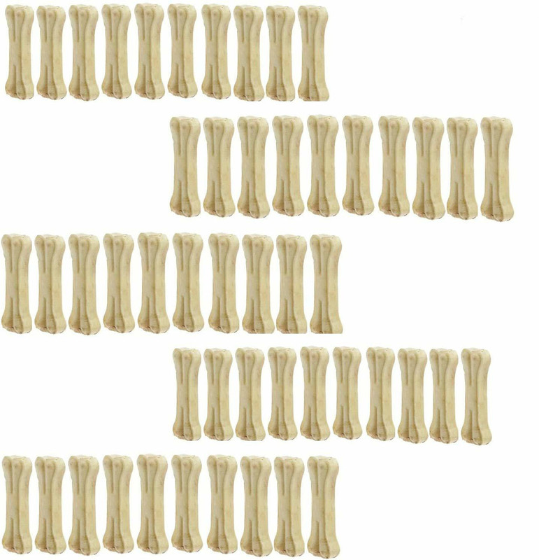 Picckola International Rawhide 2 Inch Bones for Dogs Super Jumbo Pack Pack Pressed Dog Bones Calcium Bone Chew Bones for Dogs (10 Kg Chicken Dog Chew(10 kg, Pack of 10)