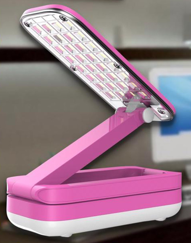 iDOLESHOP Portable Eye Protection Led Desk Lamp - Foldable & Rechargeable With 32 High Bright Big SMD Study Lamp(24 cm, Multicolor)