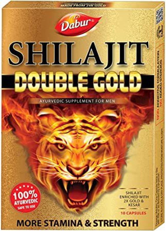 Dabur Shilajit DOUBLE GOLD 10 Capsules For Man(10 Capsules)
