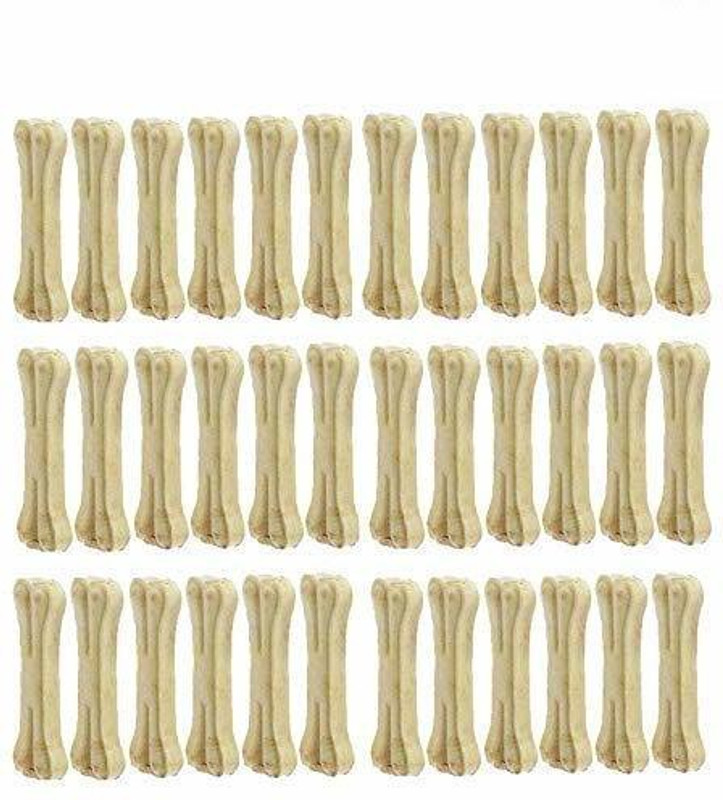 Puppy buddy Rawhide 3inch Calcium Chew Bones for Puppy Treat for Dog Puppy Treat (Pack36 Dog Treat(1 kg)
