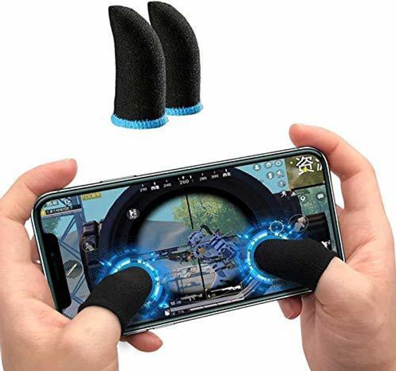 Bal samrat Mobile Finger Sleeve S-6 Trigger Game Controller Sweatproof Gloves for PUBG Gaming Finger Sleeve(Pack of 2)