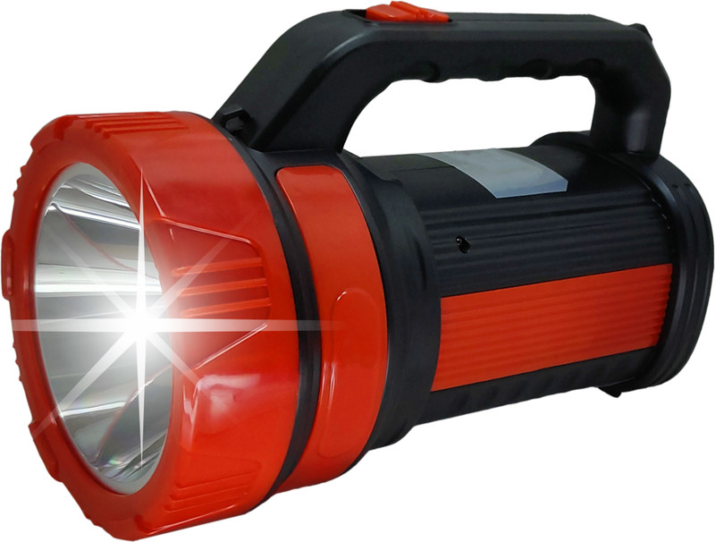 ELECTRO SHOPEE 1000 Meter Long Range Torch Light With 50 W Laser Led Torch And Ultra Bright Dual LED Tube SIde Light With Strong ABS Body & Dual Function Mode & Fast Rechargeable. Torch(Red, Black, 22 cm, Rechargeable)