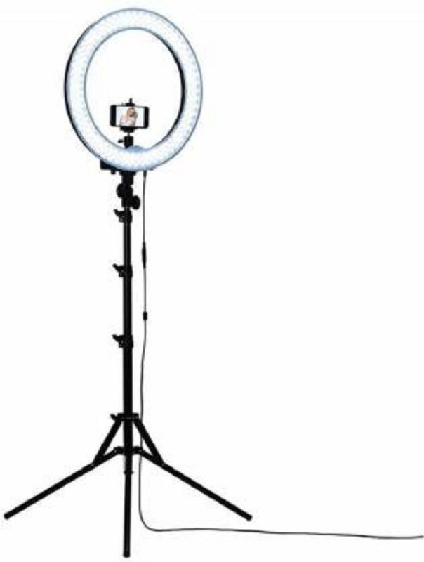 Equipagecart Selfie Ring Light , LED Ring Light 360 Rotation Ball Head, Adjustable Ring Light for Makeup/Photography/Live Streaming Compatible with Mobile phones Ring Flash(White)