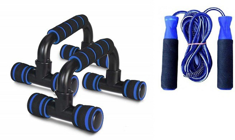 Fitnesstricks Gym combo of Push up stand & Jumping rope Fitness Accessory Kit Kit