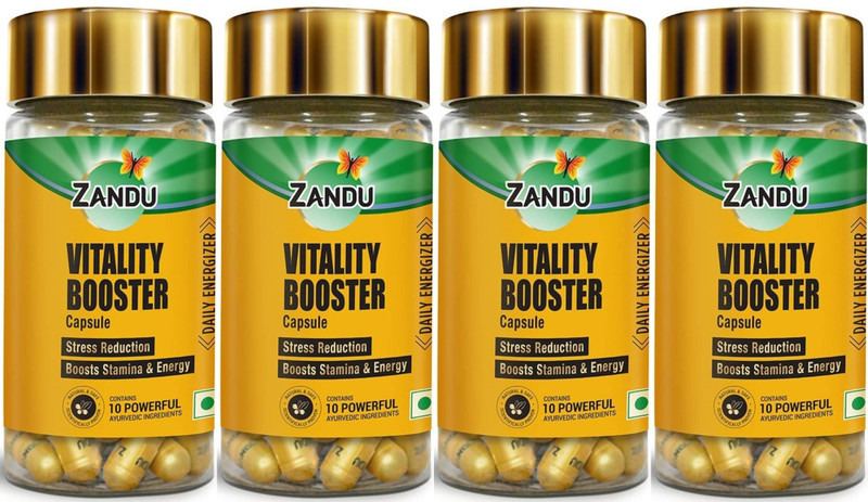 ZANDU Vitality Booster for Daily Energizer 60 Caps (Pack of 3)(Pack of 3, 180 Capsules)
