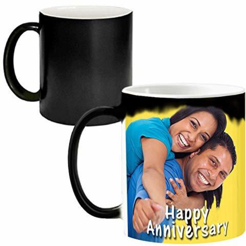 Convay Personalized Photo Black Magic - Gift for Birthday Anniversary Valentine's Day Wedding - for Girlfriend, Boyfriend, Ceramic Coffee Mug(330 ml)