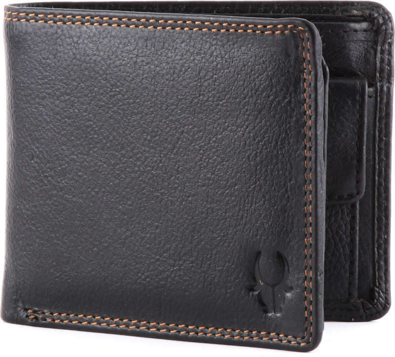 TAQWA Men Black Genuine Leather, Artificial Leather Wallet(10 Card Slots)
