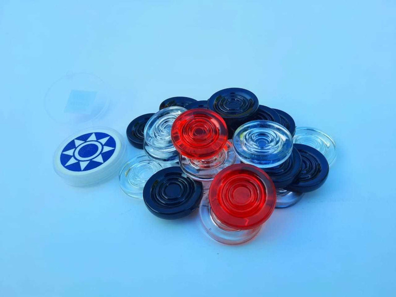 HACKERX Crystal Carrom Pawns With Striker Carrom Pawns(Pack of 20)