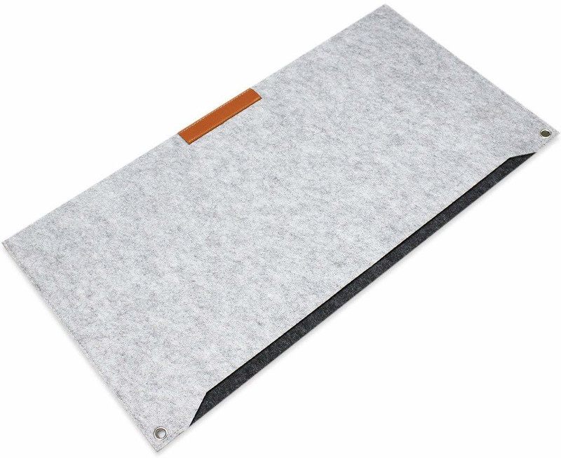 OON Computer/Laptop Mousepad Desktop Mat Table Organizer Extended Game Mouse Pad Double Storage Pouch Non-Slip, 25"x13", Felt Grey Non Slip Base Dual Sided Mousepad(Grey)