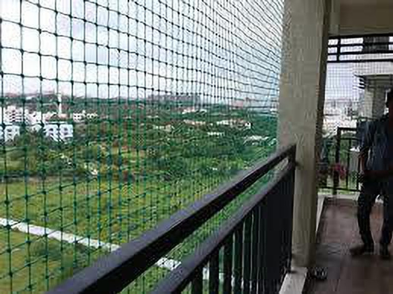 Amz Sports Nets (GREEN) 18 PLY 10FT X 20FT Nylon Mesh Balcony Net / Bird Net / Monkey Net Child Protection Net Insect Net