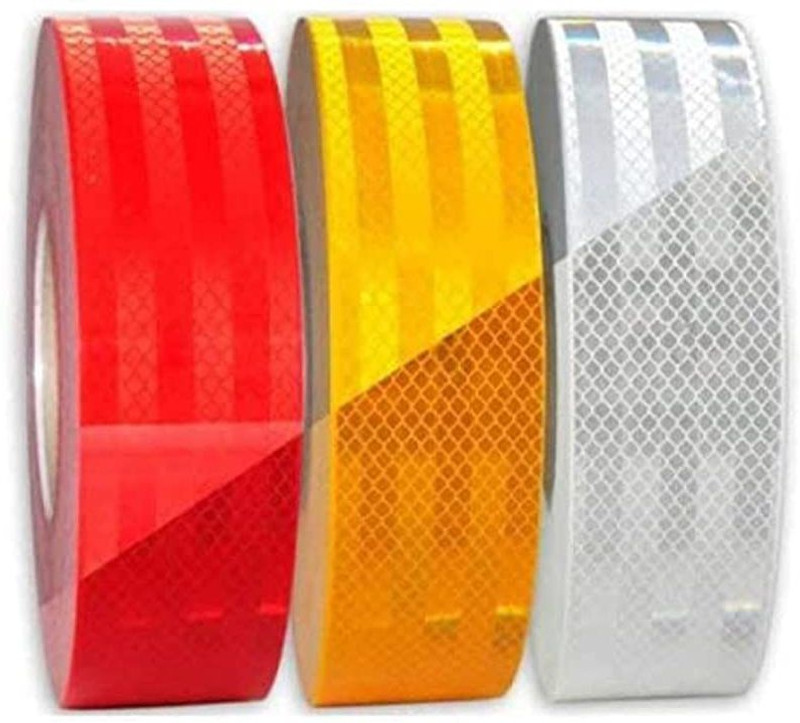 Dishita Creations High Intensity Reflective Multi Colour Reflective Tape 50mmX2Meter(2 meter Each Color) 50 mm x 2 m multi Reflective Tape(Pack of 3)