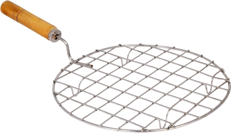 NOHUNT Stainless Steel Square Papad Jali/Roti Roast Grill/Papad Roast Grill with Handle (Silver) 1-Piece 0.3 kg Roaster(Steel)