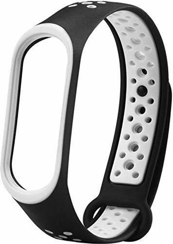uTapu Adjustable Wristband Multi Color(Dotted Style) Strap Compatible with Mi Band 4/Mi Band 3, Smartwatch Replacement Bracelets, Soft Waterproof Fitness Band Strap for Xioami Band 3,4 M3 Strap, M4 Strap Mi Band Strap(Black White Dot, Only Strap) Smart Band Strap(Black, Green)