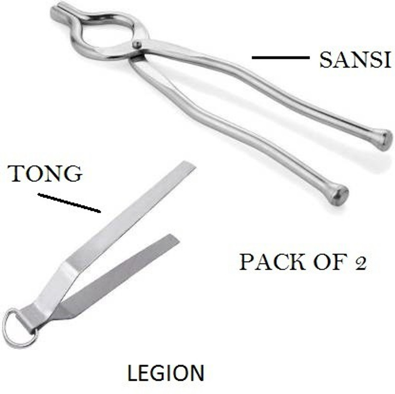 Xyno Premium Steel Chimta Combo - Sandasi Steel Pakkad Tool Smart Kitchen Stainless Steel 27 cm Salad, Ice, Roasting, Serving Premium Steel Chimta Combo - Sandasi Steel Pakkad Tool Smart Kitchen Stainless Steel 27 cm Salad, Ice, Roasting, Serving 27 cm NA Tong Set(Pack of 2)