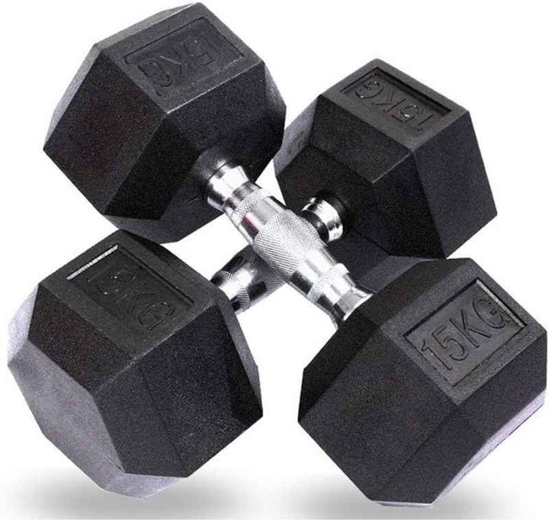YMD Hexa Double Hexagon 15KGx2 Fixed Weight Dumbbell(30 kg)