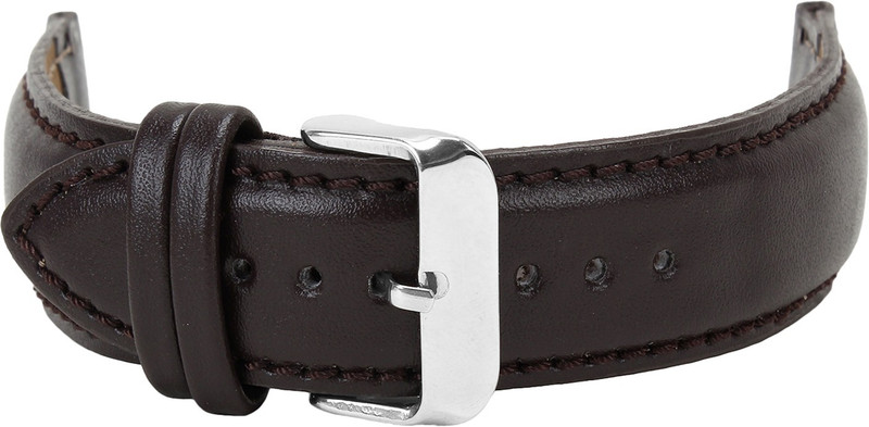 Roycee 9270922 22 mm Synthetic Leather Watch Strap(Brown)