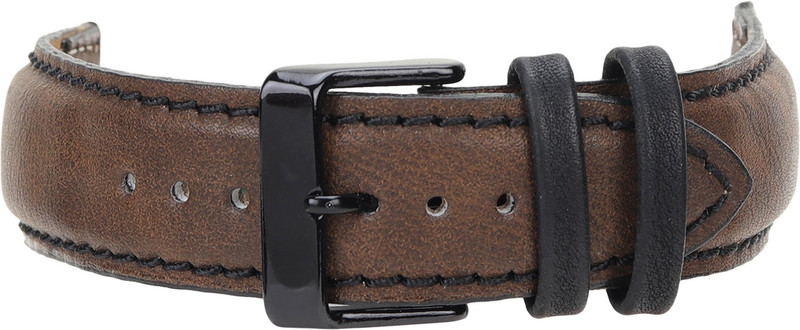 Roycee 9450220 20 mm Synthetic Leather Watch Strap(Brown)