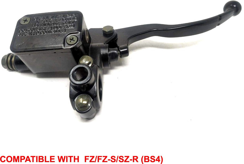 DESIKARTZ Right Side Handle BAR, Front Disc Brake Master Cylinder Assembly, Lever Assembly, Yock Assembly Compatible with Yamaha FZ/fz-s/sz-r BS4 Brake Clutch Lever For Yamaha FZ(BLACK)