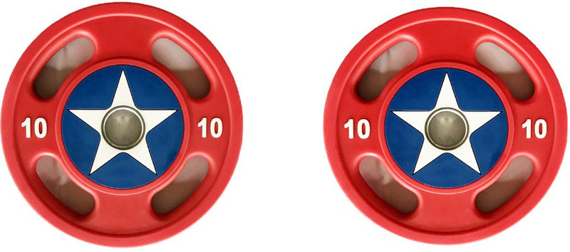 HACKERX 30 kg ( 15KGx2 ) Premium Red Weight Plate Home Gym Combo