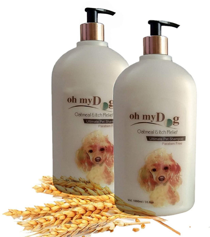 W9 Oh My Dog Ultimate Oatmeal and Itch Relief Dog Shampoo Pack of 2 Conditioning, Anti-itching Mild Dog Shampoo(2000 ml)
