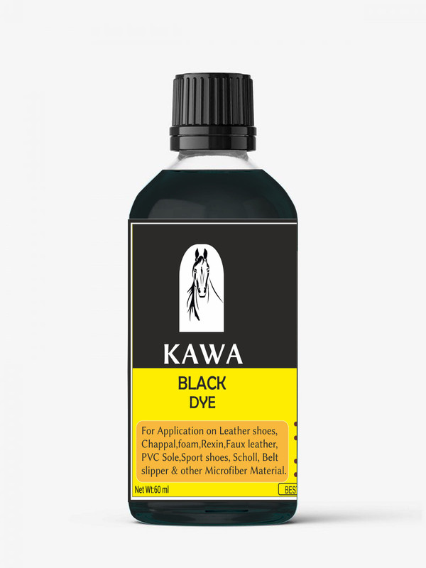 kawa Black Dye for Shoes , Leather,& MicroFibre material.