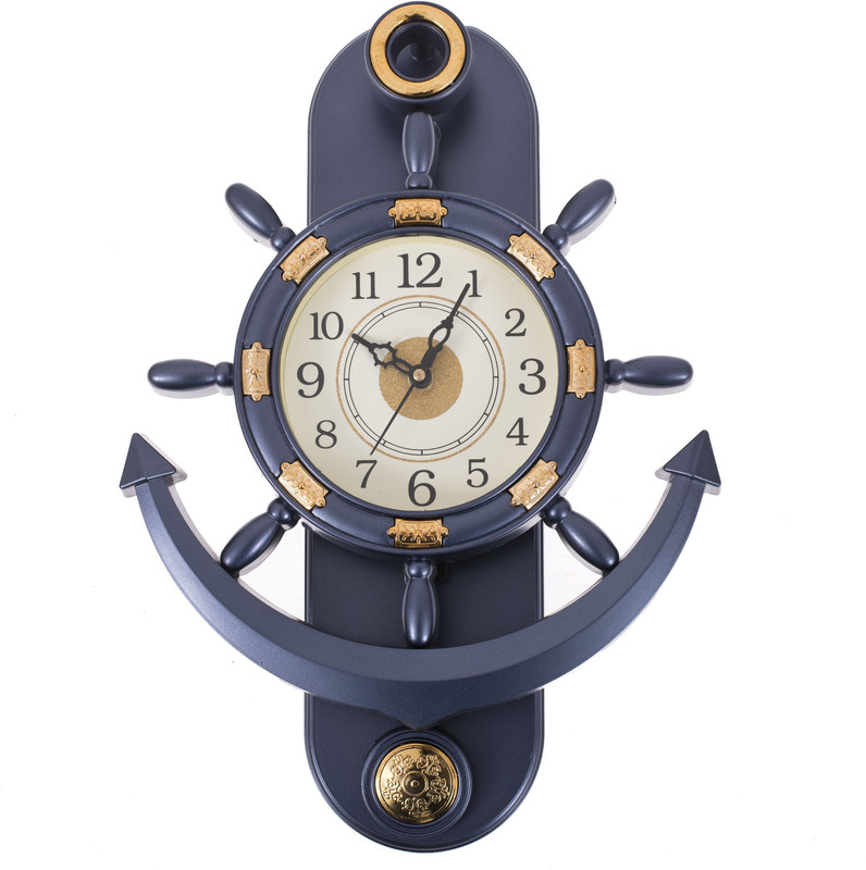 BIG BANG CREATIONS Analog 36 cm X 26 cm Wall Clock(Blue, With Glass, Pendulum) BIG BANG CREATIONS Analog 36 cm X 26 cm Wall Clock(Blue, With Glass, Pendulum)