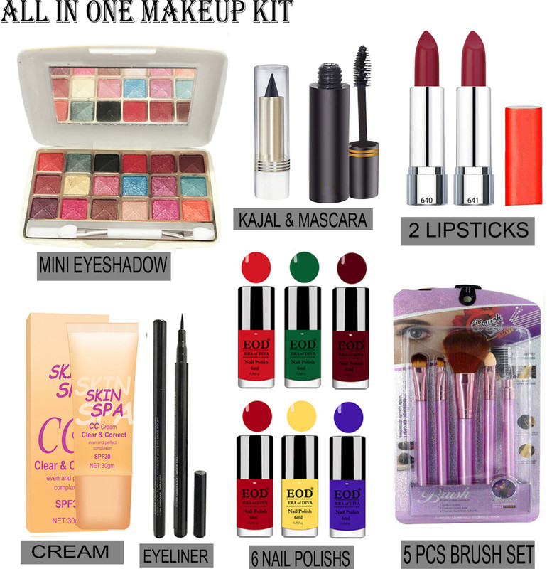G4U Makeup Cosmetic All-in-One Makeup kit Set Full Multi-purpose Beauty Kit 28J21A11(Pack of 18)
