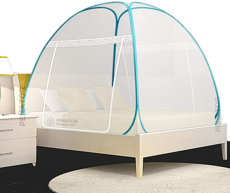 SeaRegal Double Bed Folding Mosquito Net Polyester Washable Infants Mosquito Net(White, Tent)
