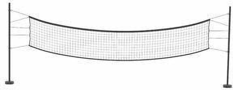 Amz Sports Nets Volleyball NET Standard qaulity Four Sided Tape Volleyball Net(Black)