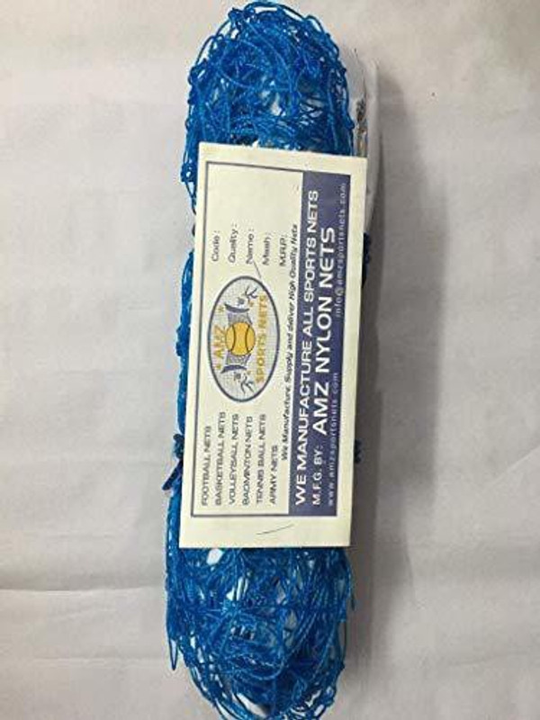 Amz Sports Nets Volleyball NET Nylon Tournament Quality Four Sided Tape (Blue) Volleyball Net(Blue)