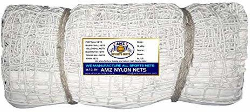 Amz Sports Nets Volleyball Strong Twin Net (Nylon) Volleyball Net(White)