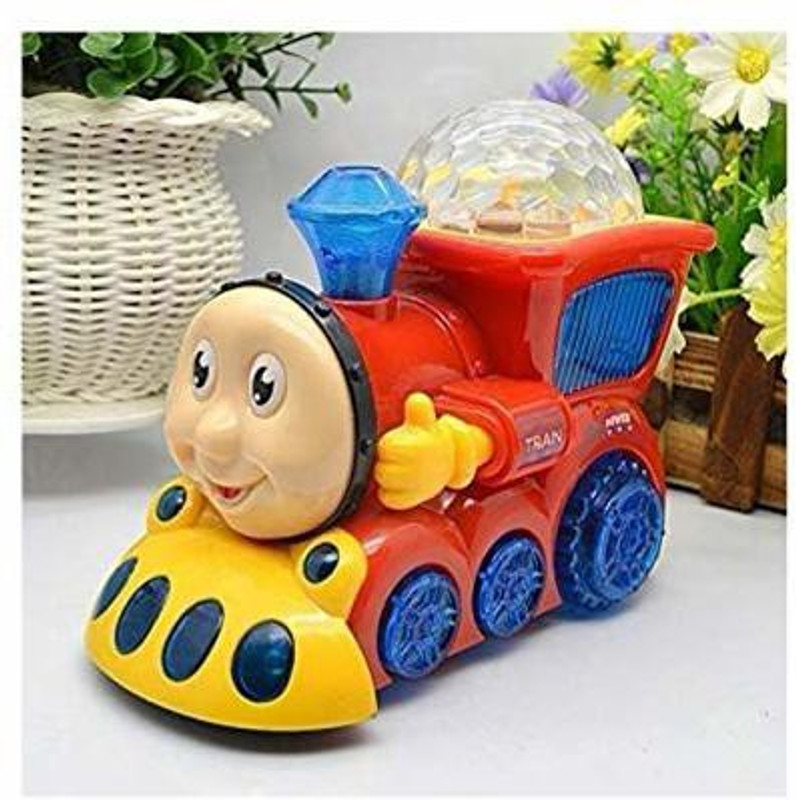 VRUX Plastic Musical Engine Train, Pack Of 1, Multicolour(Red)