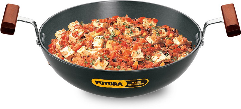 Hawkins Deep-Fry Pan, (AK15) Kadhai 22 cm diameter 1.5 L capacity(Hard Anodised)