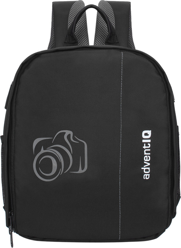 AdventIQ DSLR/SLR Camera Lens Shoulder Printed Backpack-(BNP 0197P-Camera 2)-Grey Clr Camera Bag(Black with Grey Print)