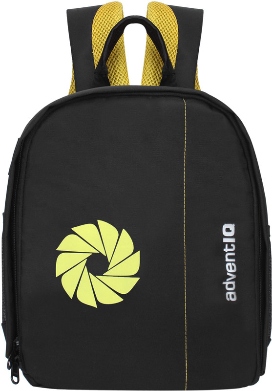 AdventIQ DSLR/SLR Camera Lens Shoulder Printed Backpack-(BNP 0197P-Camera Shutter)-Yellow Clr Camera Bag(Black with Yellow Print)