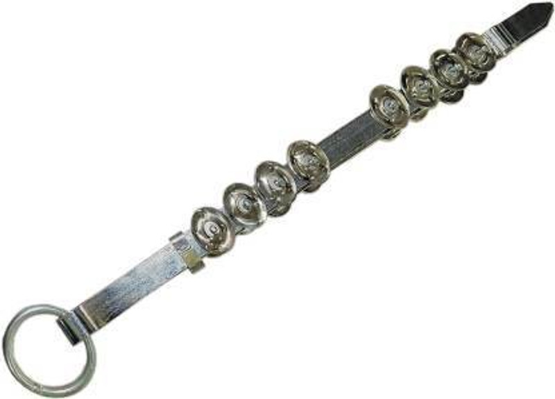 SG MUSICAL SGM-C10 Musical Instrument Steel 30 inch Silver Chimta Chimta Instrument