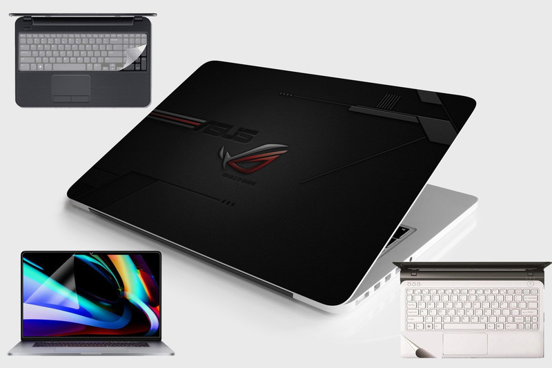 SDM 4in1 rog gamingLaptop Skin with Palmrest Skin, Laptop Screen Guard and Key Guard for All Laptop - Notebook Combo Set (Multicolor) Combo Set(Multicolor)