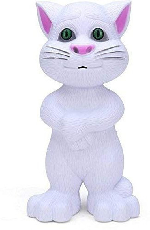Suthar's Talking Tom Toy for Kids Speaking Robot Cat Repeats(White)