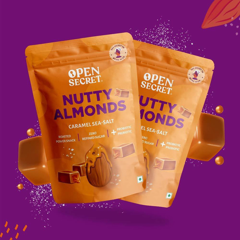 OPEN SECRET Caramel Sea Salt Nutty Almonds | Zero Refined...