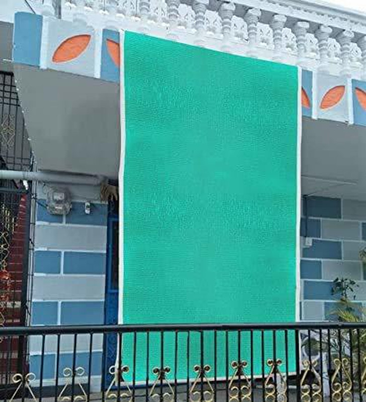 Duronet Sun Shade Sail - (85-90%) Sun Blockage - Green Colour - 10X20 Feet with Niwar Tent - For Car Parking, Drive Ways, Gardens, Children Play Areas, Verandas, Lawn , Balcony(Green)