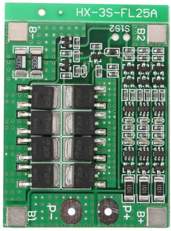 DHRUV-PRO HX3S 18650 3S 12V 25A BMS Protection PCB Board Lithium Li-ion Battery Micro Controller Board Electronic Hobby Kit