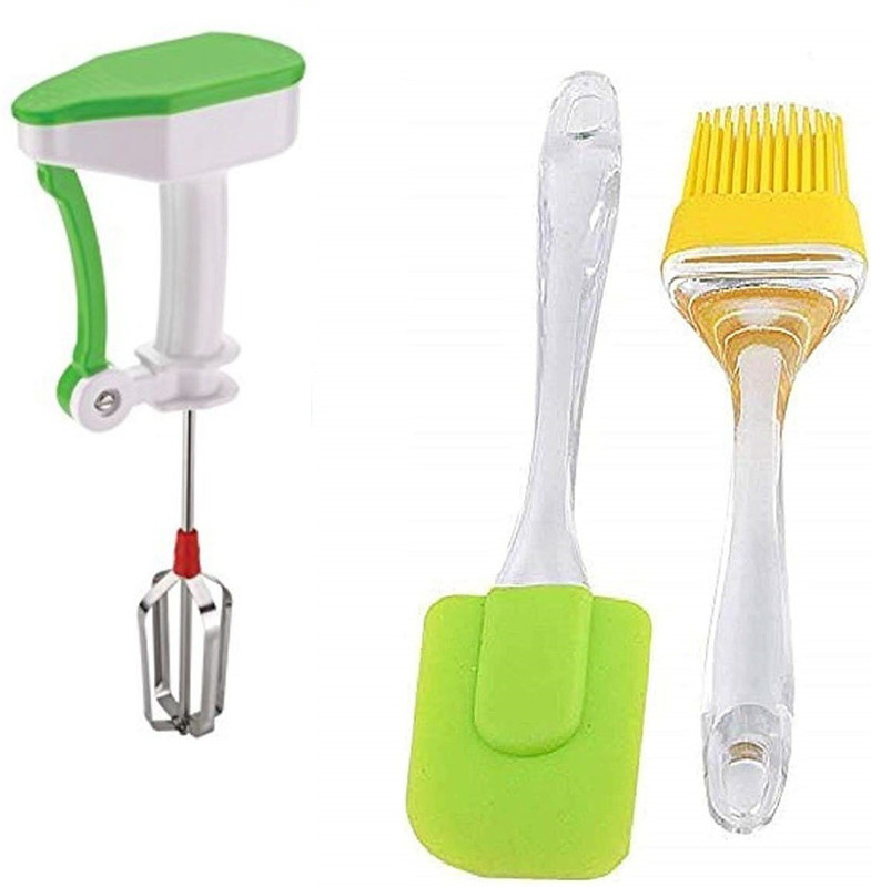 chapo Power Free Hand Blender with Silicone Spatula, Oil Brush Kitchen Tool Set Combo (Multicolour) (pack of-3) Kitchen Tool Set(Blender, Spatula)