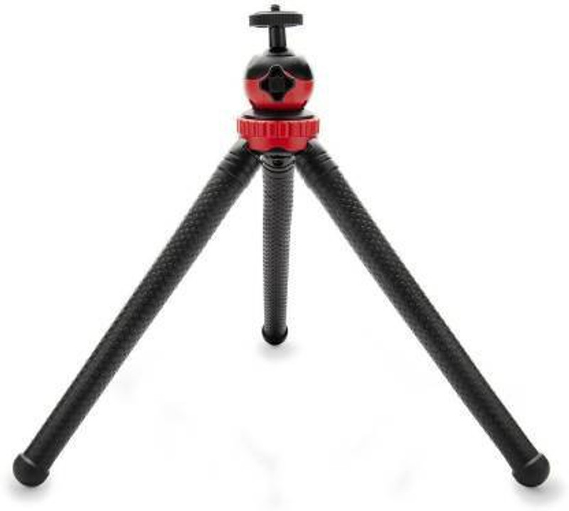 Vacotta 12 Inch Tripod with Flexible Stand , Octopus Camera Tripod with 360 Degree Detachable Ball Head and Mobile Phone Holder for Camera , DSLR and GoPro Tripod Tripod Ball Head(Black, Supports Up to 1200 g)