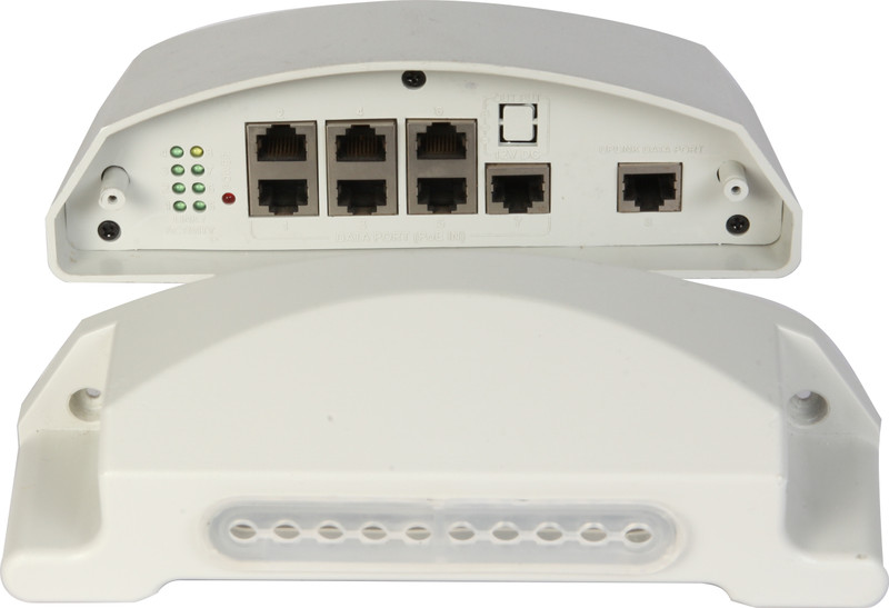 Netstar Outdoor Reverse PoE Switch for WISP | RPoE Ethernet Switch for Sharing Wireless CPE with Multiple Clients | 10/100Mbps | NS-RP071P-OD 8 Ports 100 Mbps Unmanaged Network Switch(White)