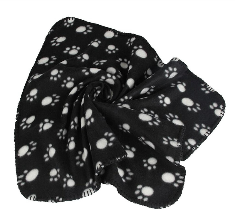 BOLT Pet Dog's Warm Fleece Paw Print Pattern Soft Bed Mat Blanket Cat, Dog Blanket(Wool)