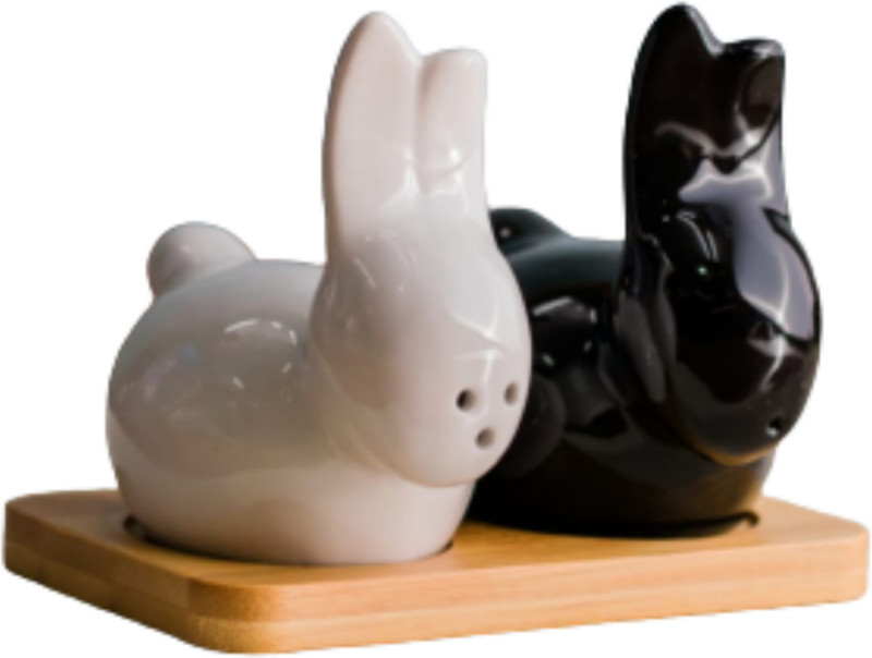VASALAYA Salt & Pepper Set Ceramic(3 Piece)