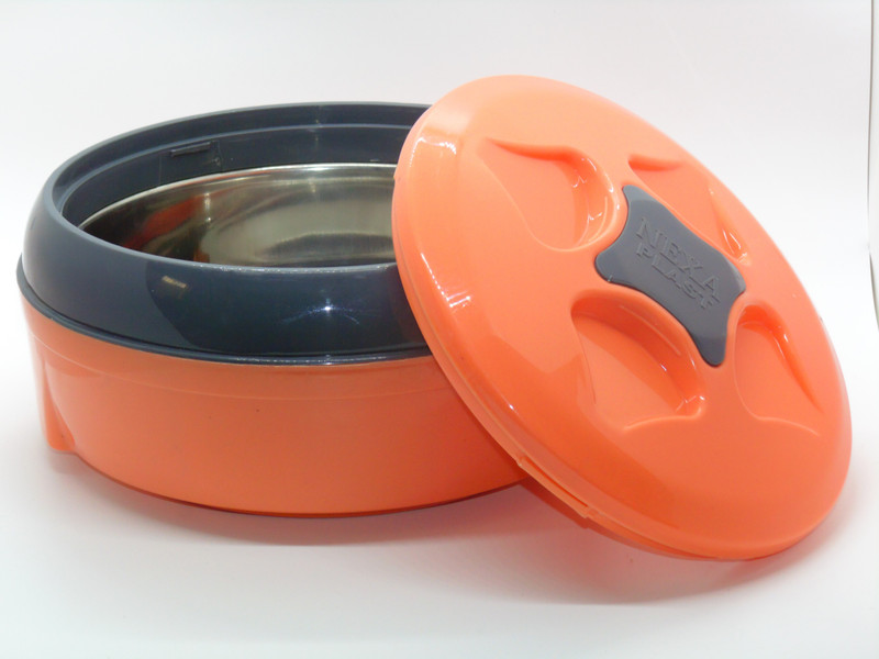 UNICEPT stainless-steel Casserole, Hot Pot/Chapati Box Serve Casserole-3000ml (pack of 1, Orange) Serve Casserole(3000 ml)