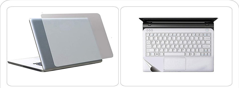 SDM 2 in 1 laptop accessories combo transparent laptop skin sticker with palmrest-skin (protection kit) for all 15.6 - 14.6 - 13.6 - 12.1 - 11.1 - 10.1 inch laptops and notebooks Combo Set(transparent)